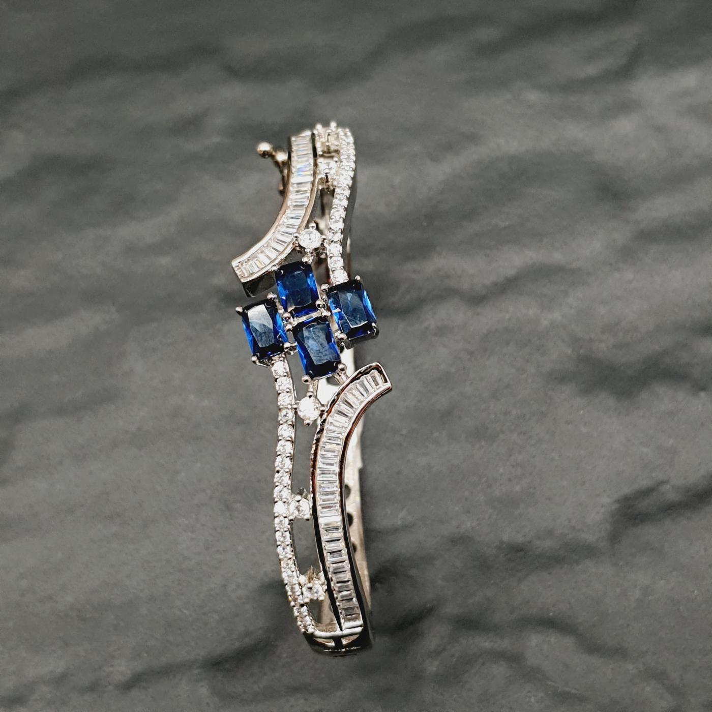 AD Bracelet 13 Blue Silver