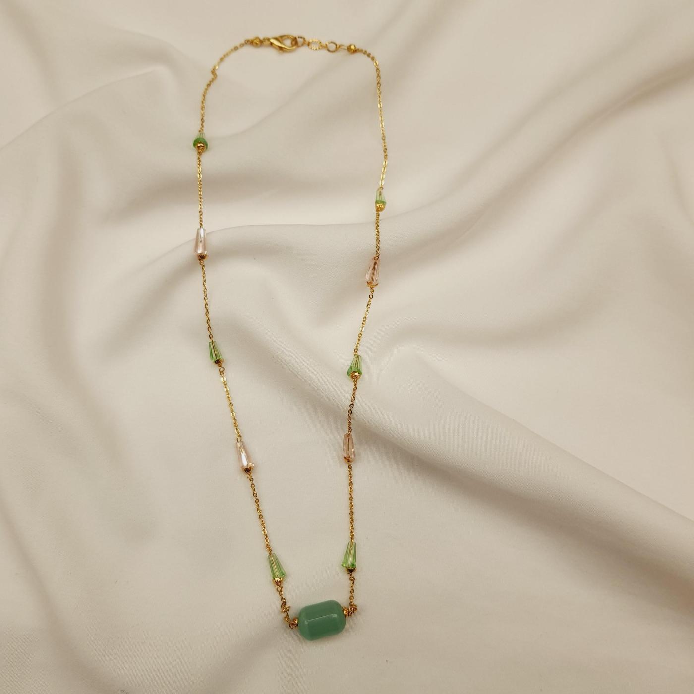 Pearl Bead Chain 10 Mint Pink