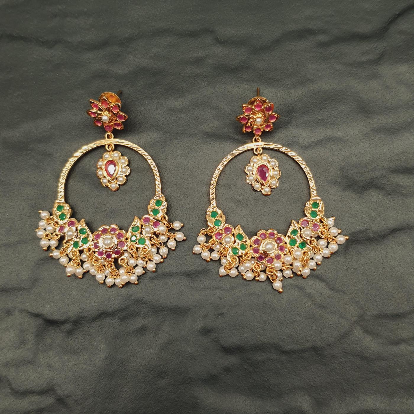 Jadau Earrings 1 Multi Gold