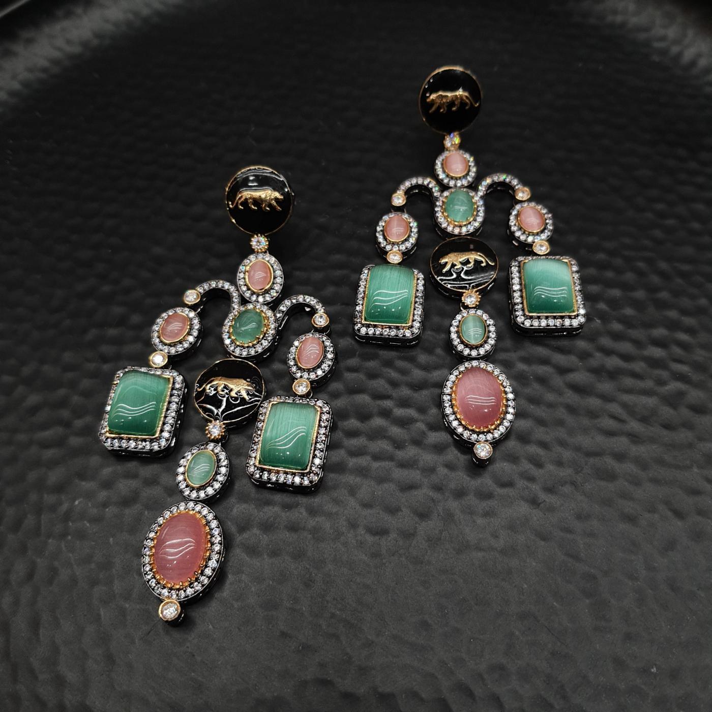 Sabya Sachi SS Earrings 2 Mint Pink