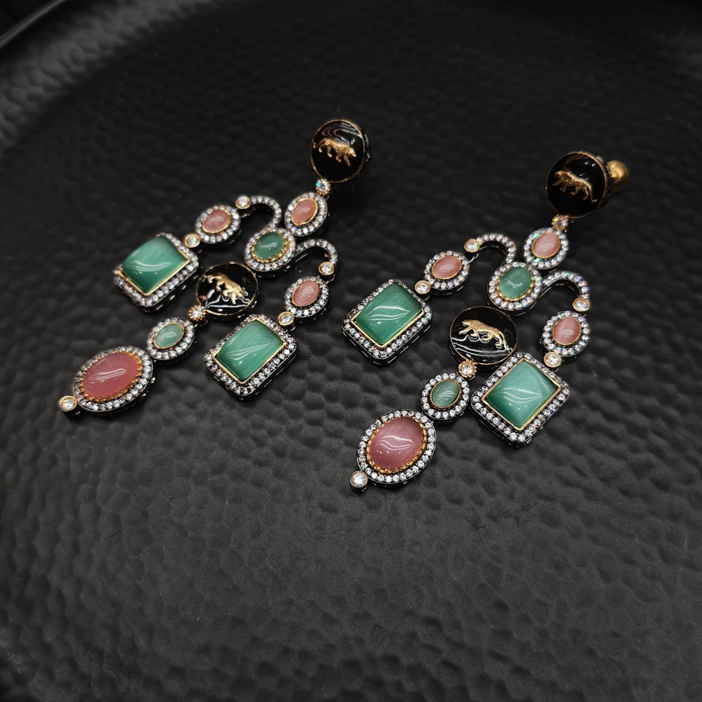 Sabya Sachi SS Earrings 2 Mint Pink