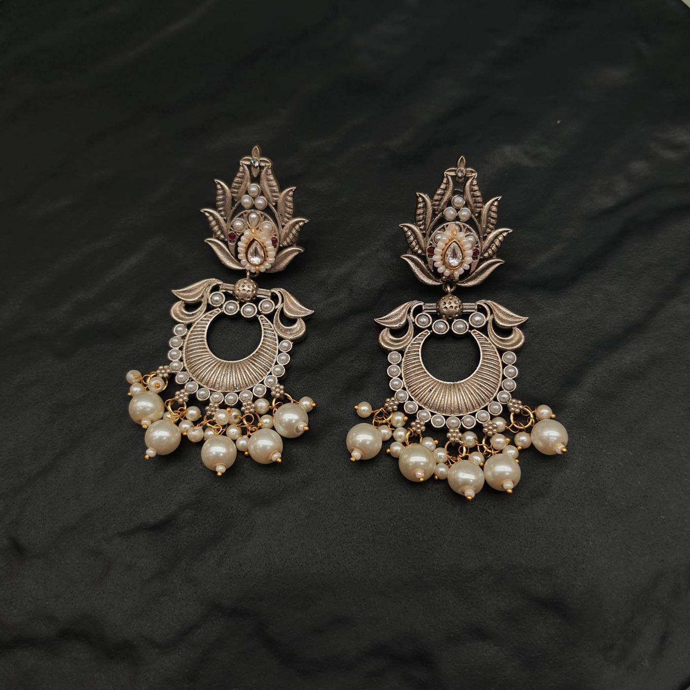 Silver Replica Earrings 3 White