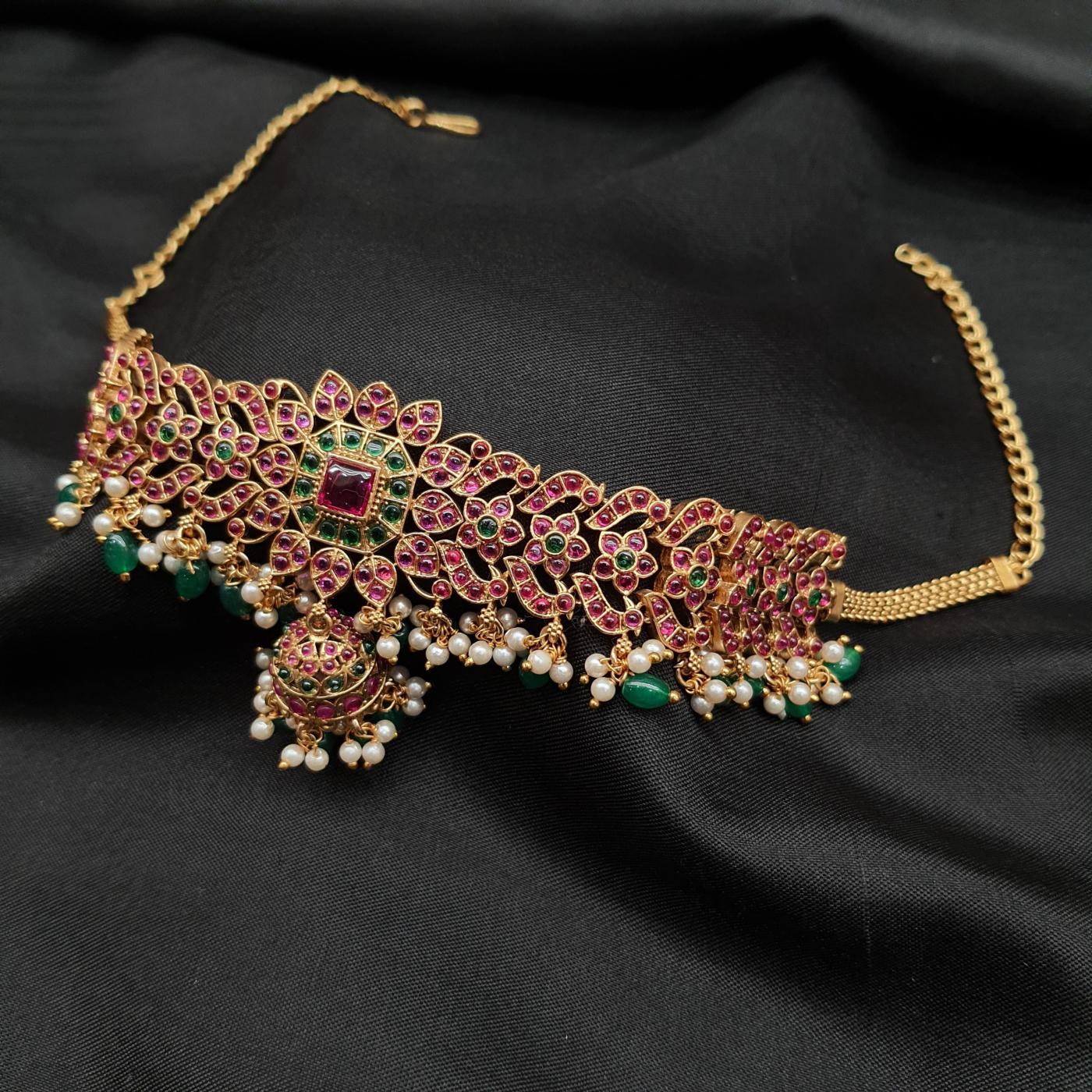 Antique Chokar Set 1 Ruby Gold
