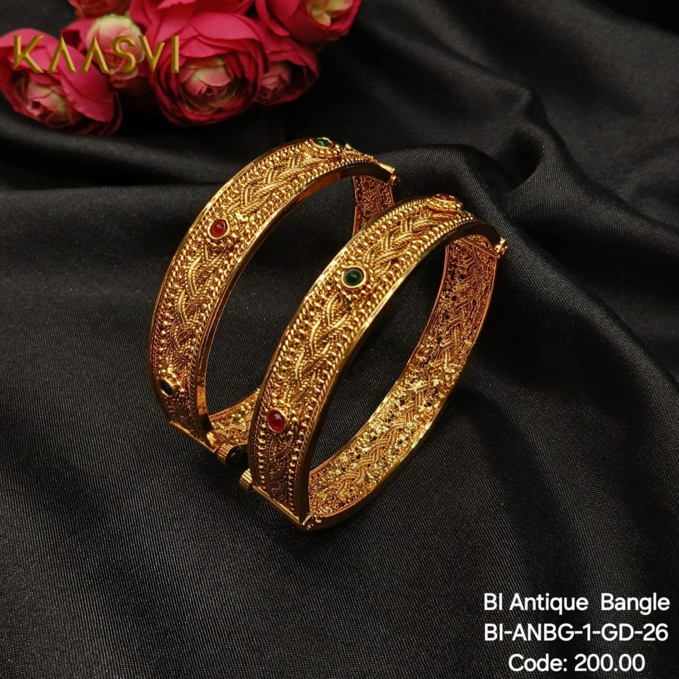 Antique Bangles-26-Gold
