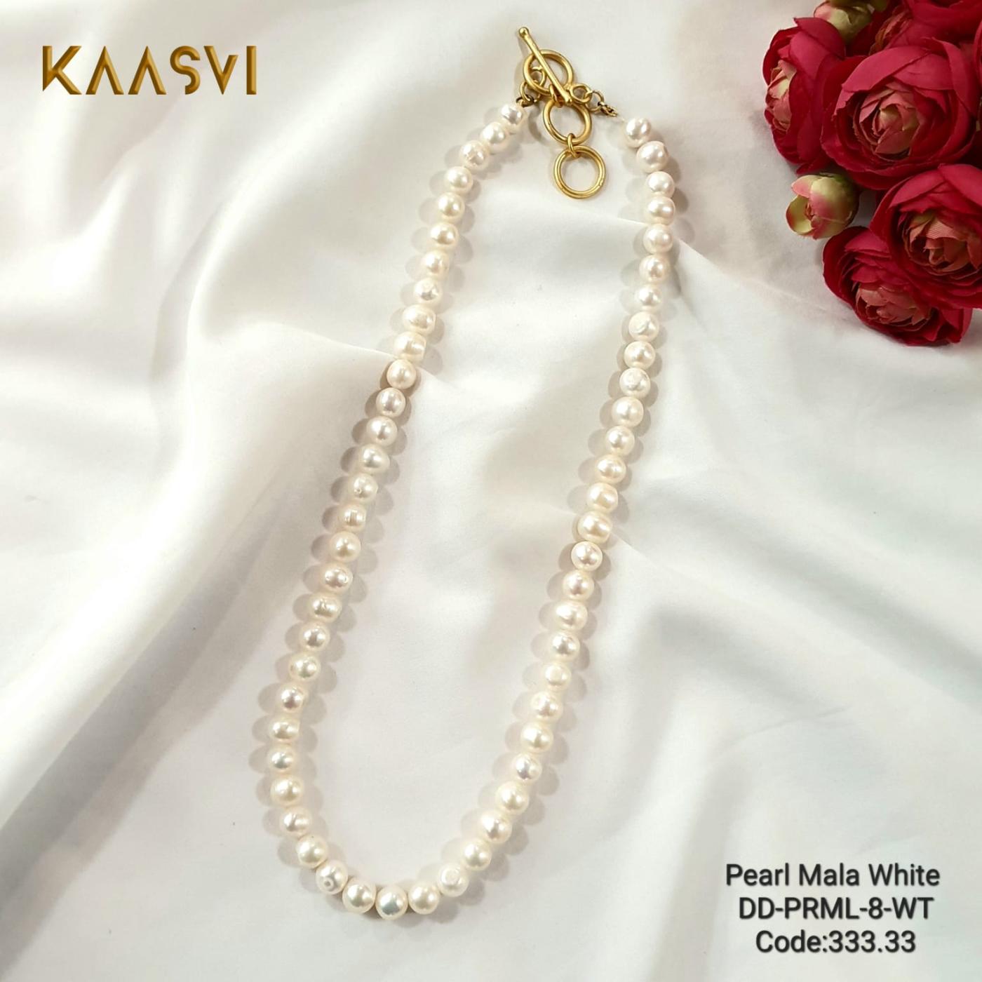 Pearl Mala-8-White