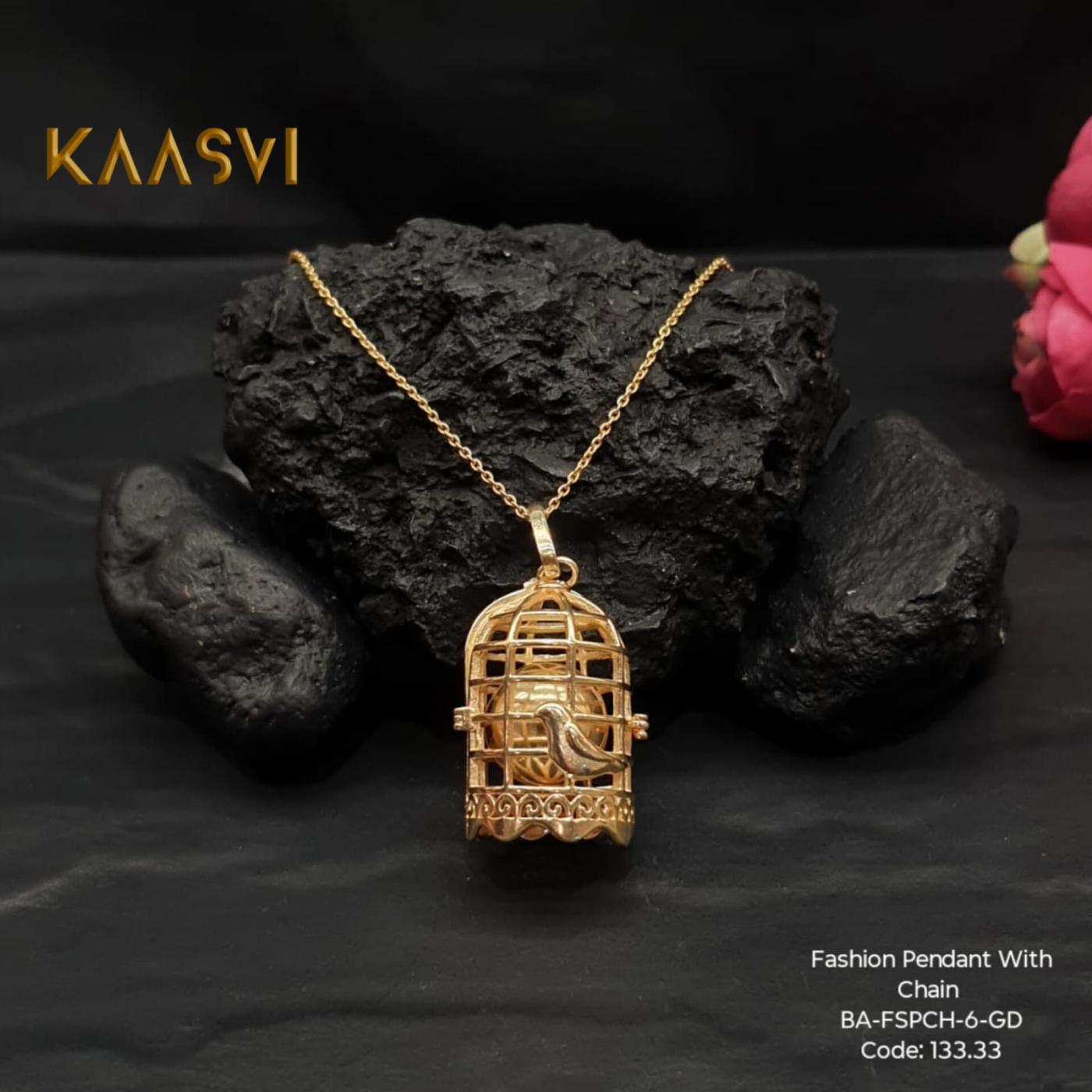 Pendant with Chain-6-Gold