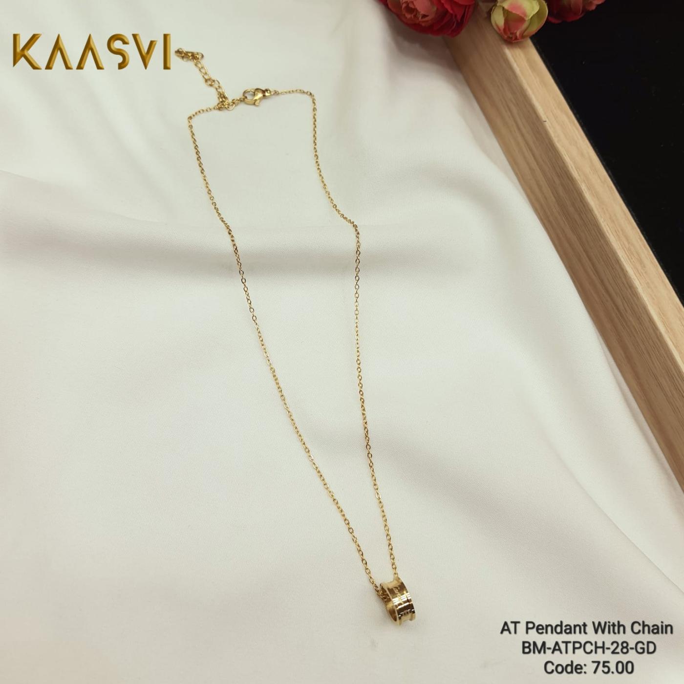 Anti Tarnish Pendant With Chain