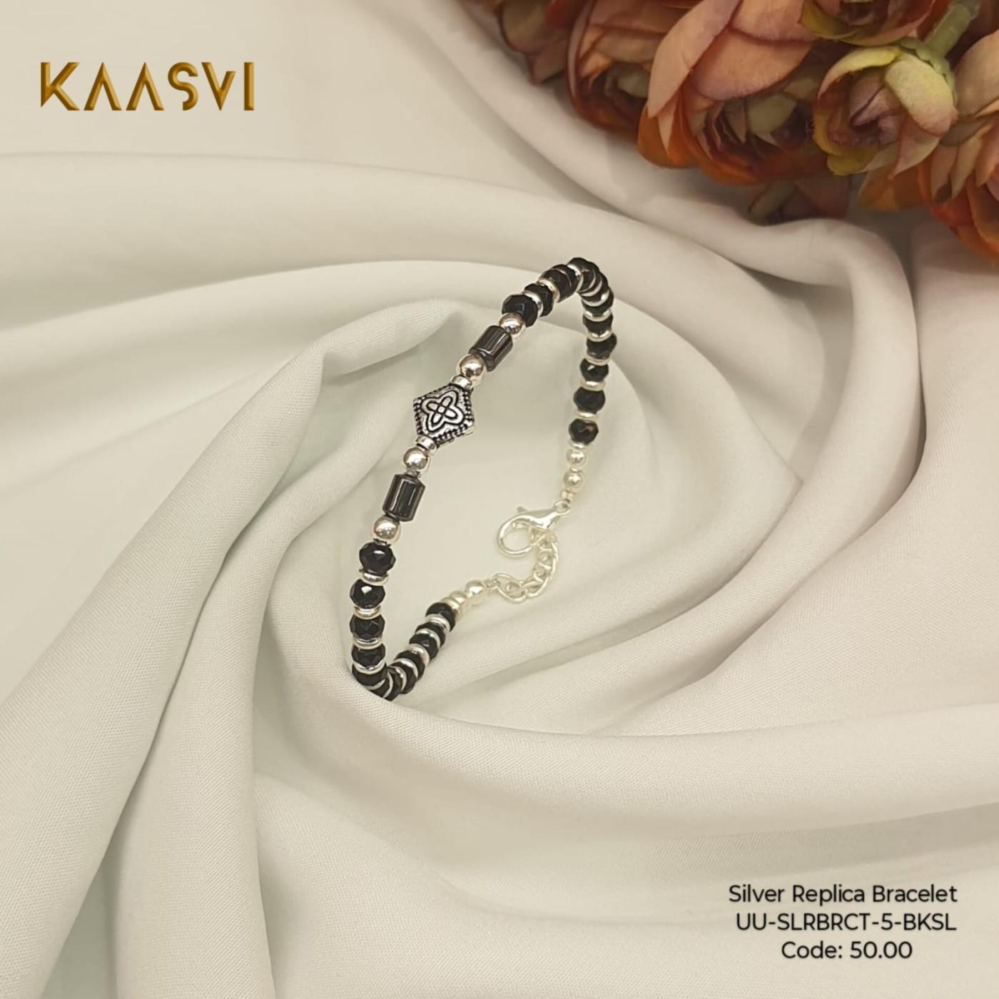 Bracelet-5- Black Silver