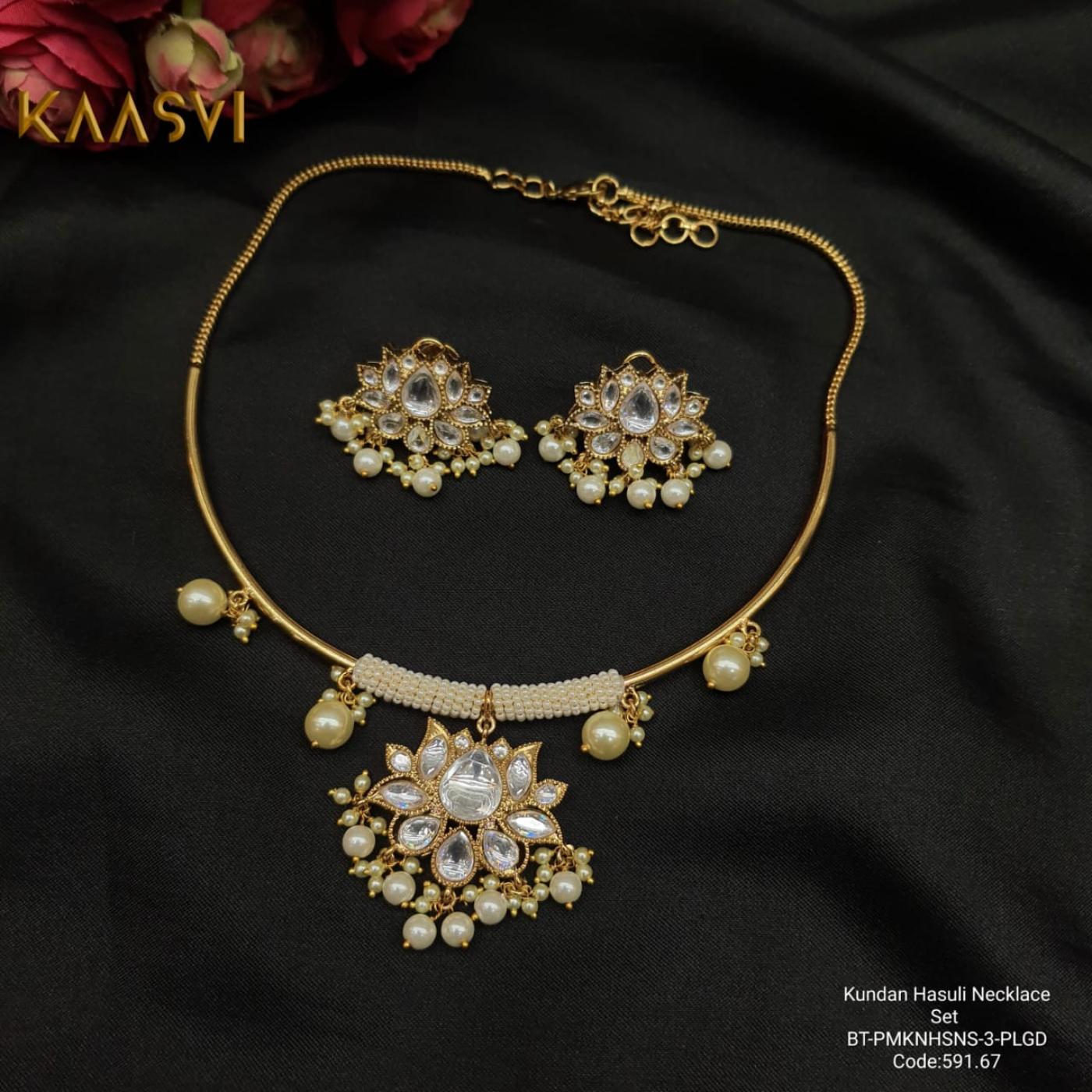 Necklace-3-Pearl Gold