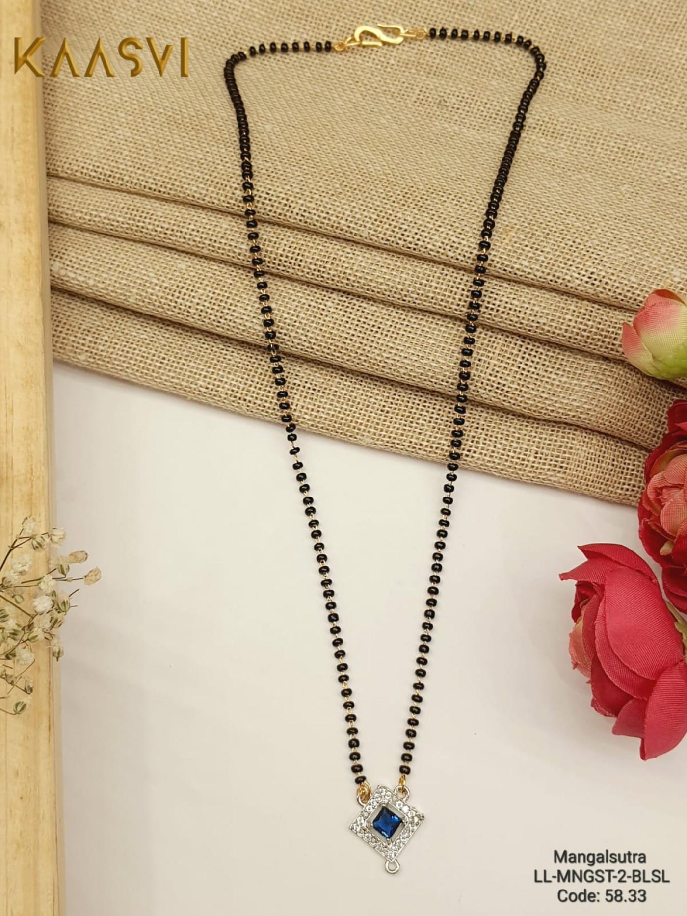 Mangalsutra-2-Blue Silver