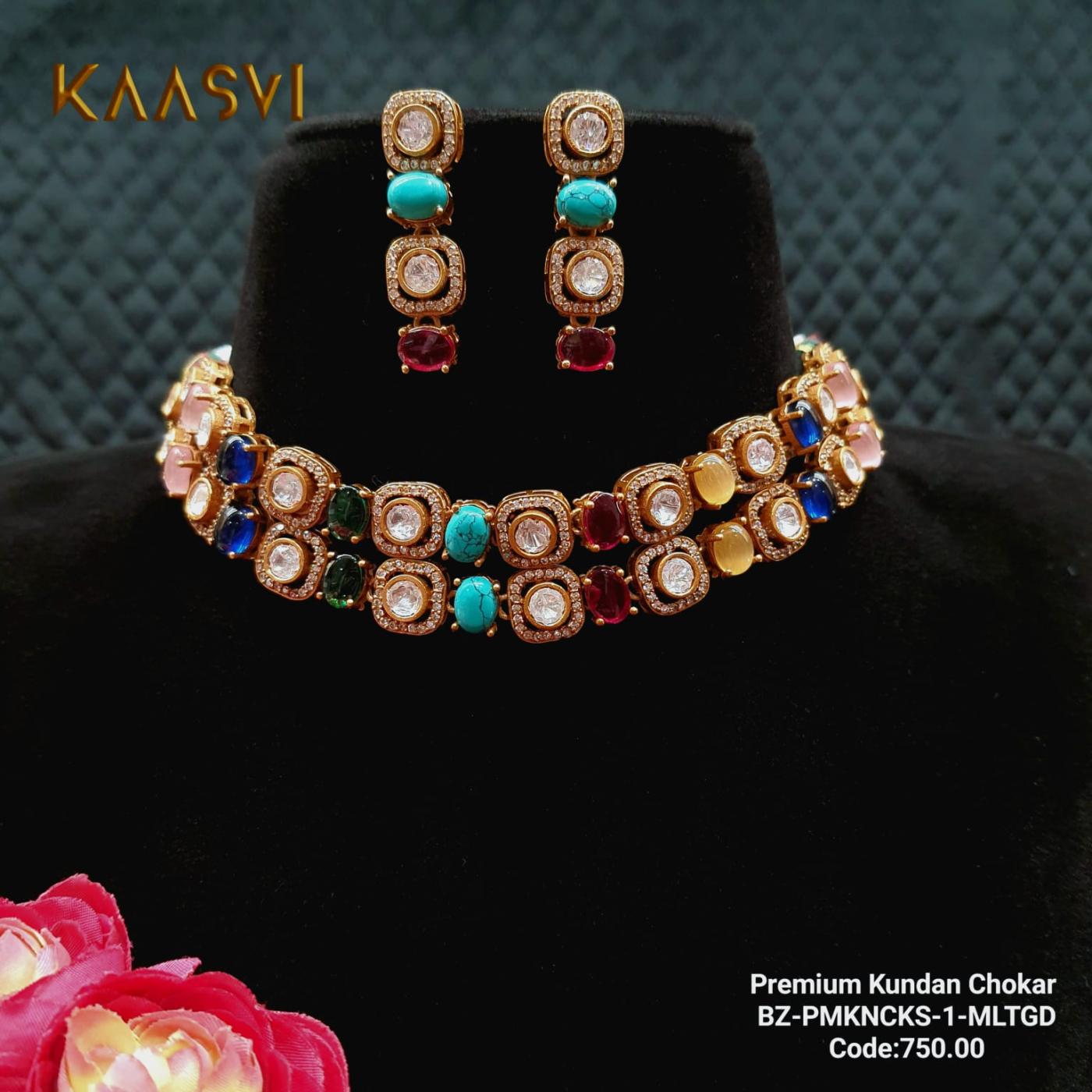 Choker Necklace -1 -Multi Gold