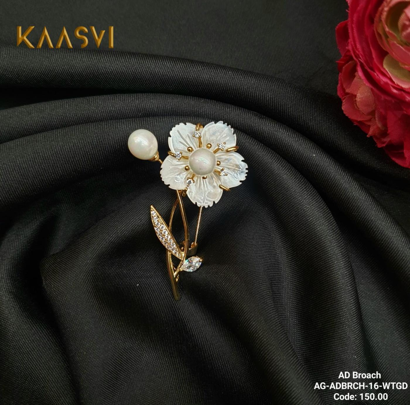 Brooch-16-White Gold