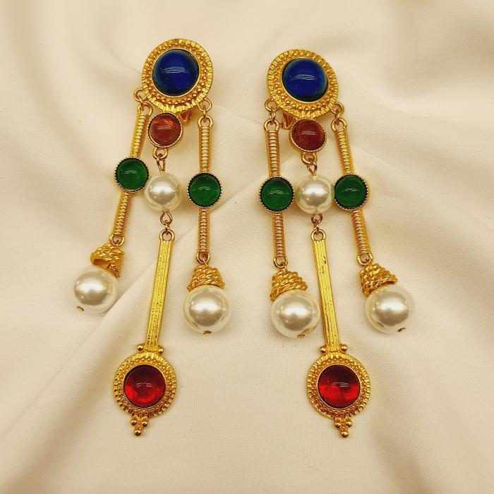 Fashion Earrings 10 Multi Gold