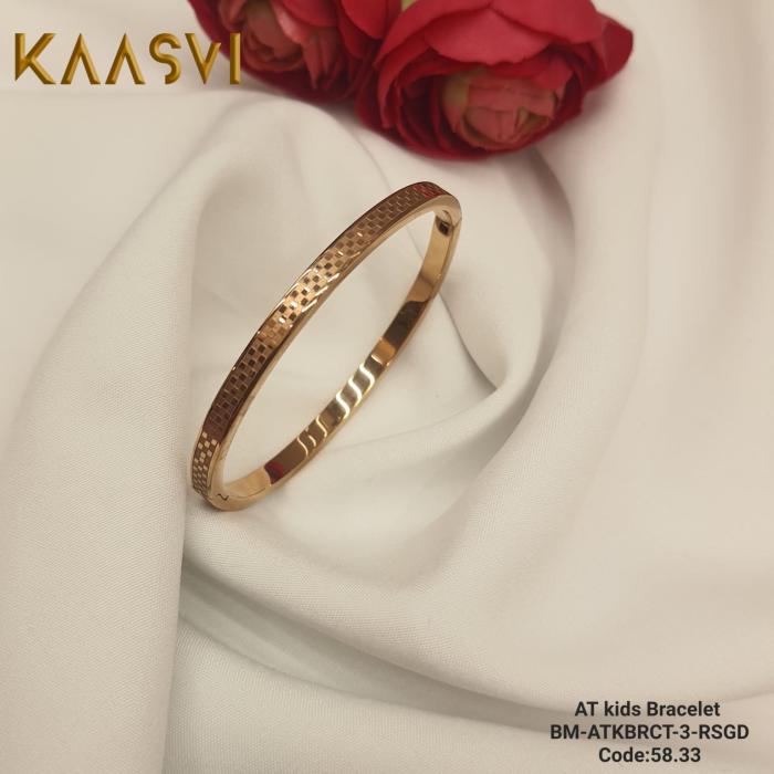 Anti Tarnish Kids Bracelet-3-Rose Gold