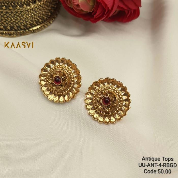 Earrings-4-Ruby Gold