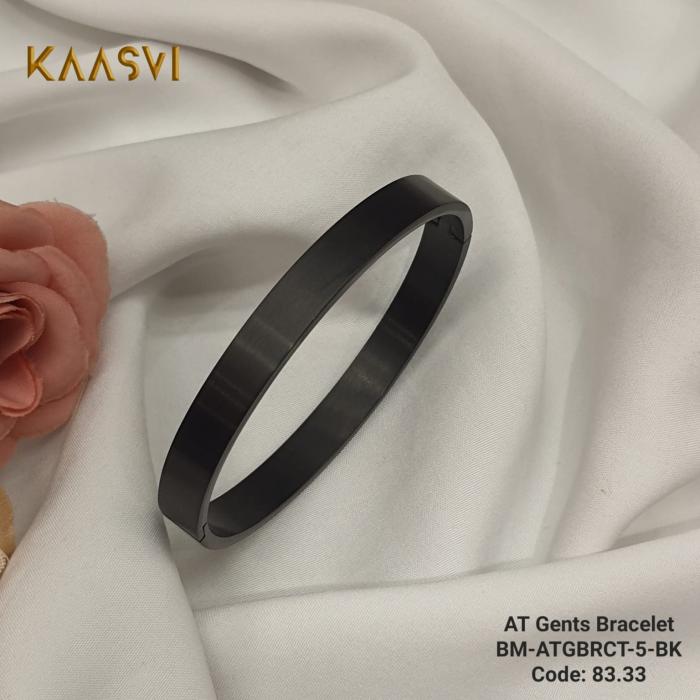 Anti Tarnish Gents Bracelet 5 Black