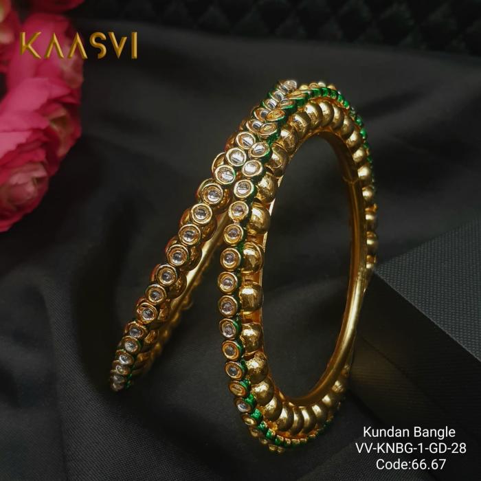 Kundan Bangles-1-Gold