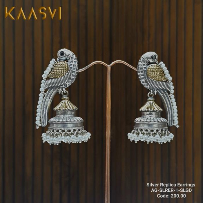 Silver Replica Earrings-1-Silver Gold