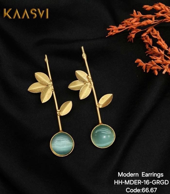 Earrings-16-Green Gold