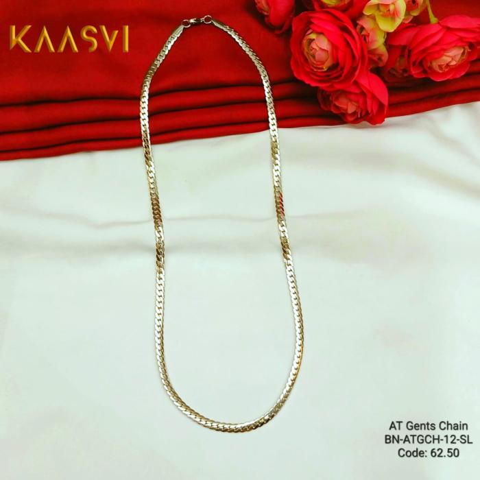 Anti Tarnish Gents Chain-12-Silver
