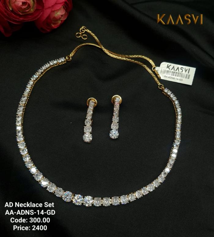 AD Necklace Set 14 Gold