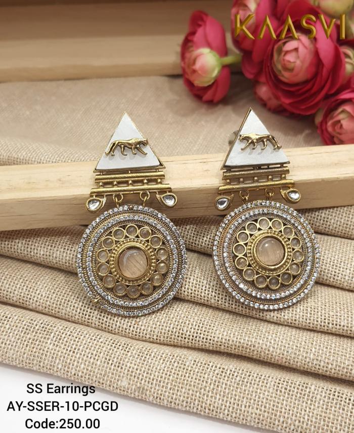 Earrings-10-Peach Gold