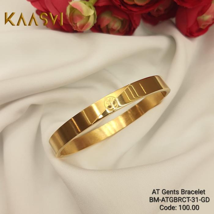 Anti Tarnish Gents Bracelet -31-Gold