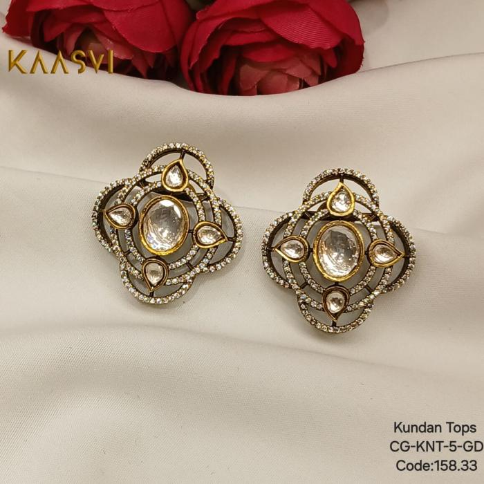 Kaasvi Kundan Tops-5-Gold
