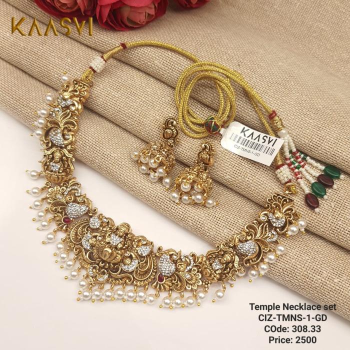 Temple Necklace Set 1 Gold