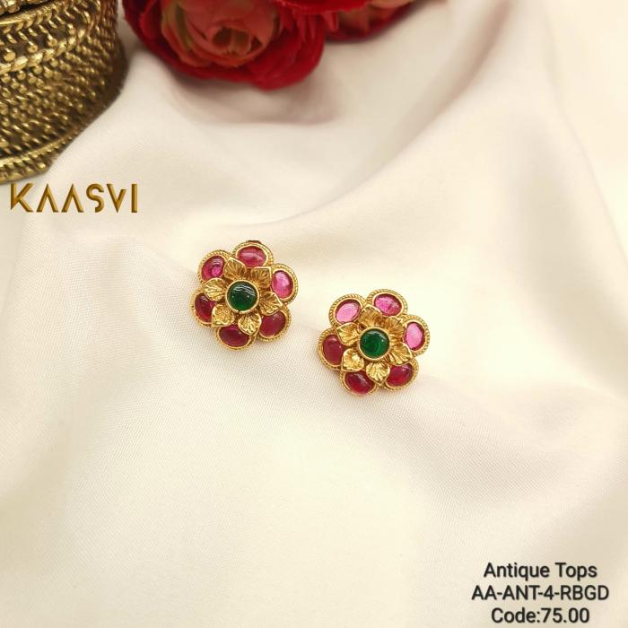 Earrings-4-Ruby Gold