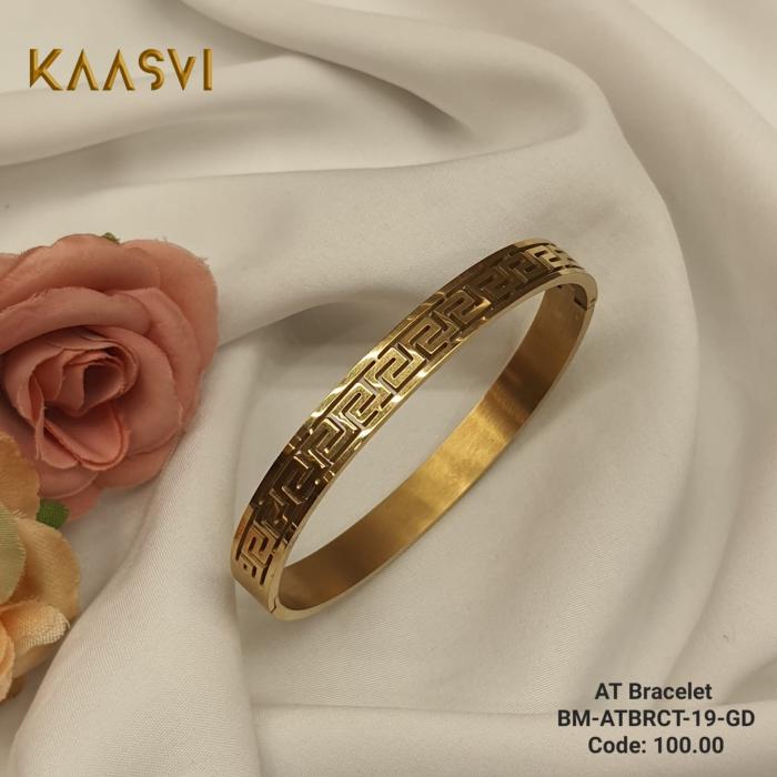 Anti Tarnish Gents Bracelet 19 Gold