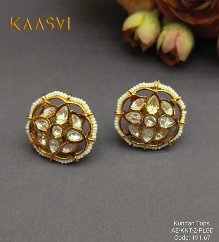 Earrings-2-Pearl Gold