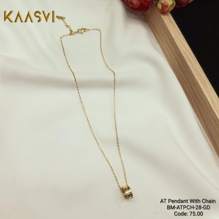 Anti Tarnish Pendant With Chain