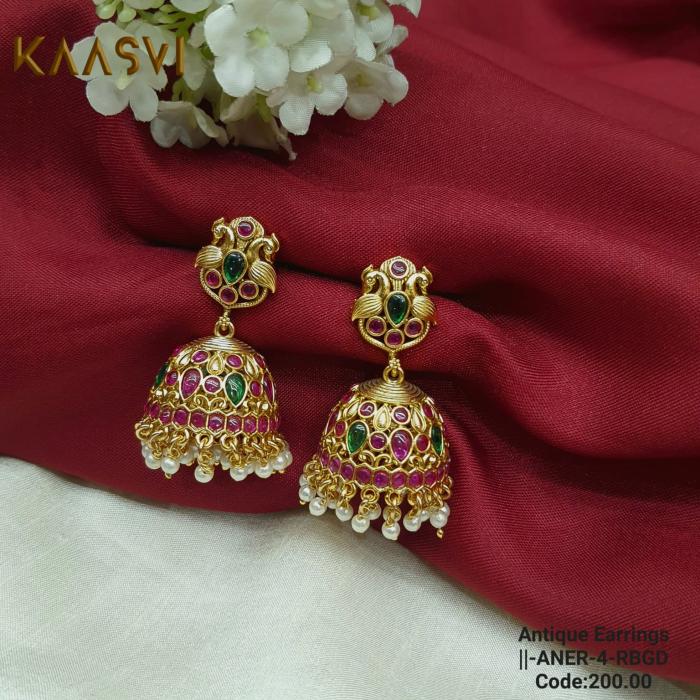 Antique Earrings-4-Ruby Gold