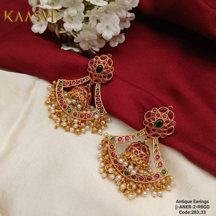 Antique Earrings-2-Ruby Gold