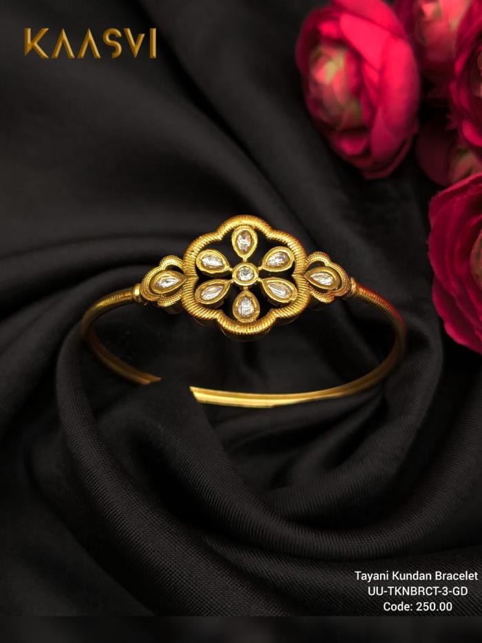 Kundan Bracelet-3-Gold