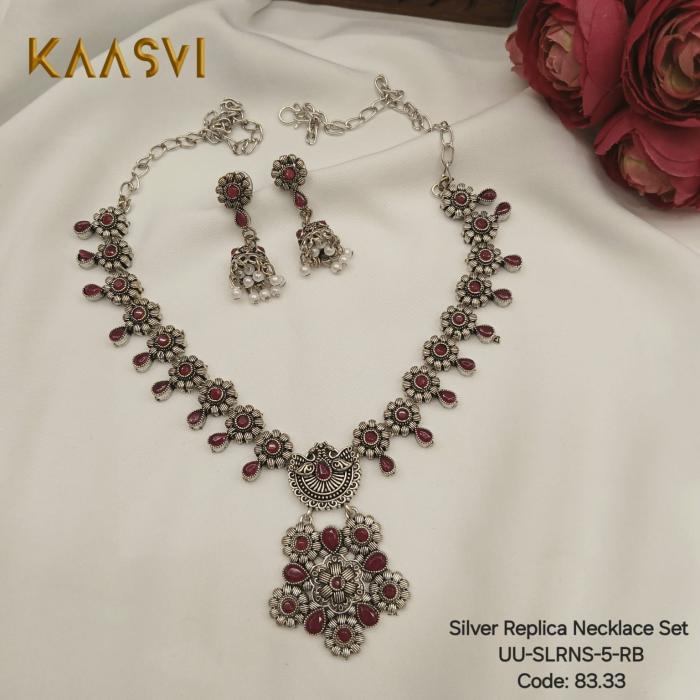 Silver Replica Necklace Set-5-