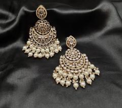 Mehandi Polish Earrings 5 Purple White