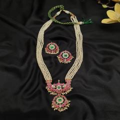 Antique Kundan Long Set 1 Ruby Gold