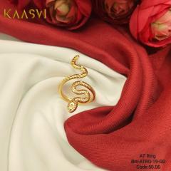Anti Tarnish Snake Ring-19-Gold