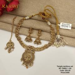 Temple Necklace Set 1 Gold