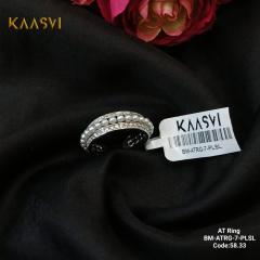 Anti Tarnish Ring 7 Pearl Silver