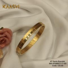 Anti Tarnish Gents Bracelet 17 Gold