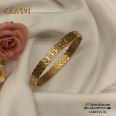 Anti Tarnish Gents Bracelet 2 Gold