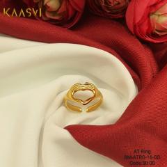 Anti Tarnish Heart Ring-16-Gold