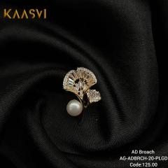 Brooch-20-Pearl Gold