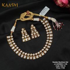 Kundan Necklace Set 2 Gold