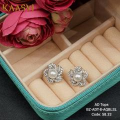 Earrings-8-Aqua Blue Silver
