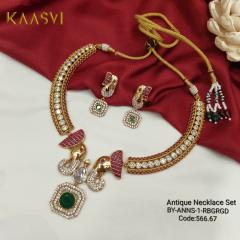 Necklace-1-Ruby Green Gold