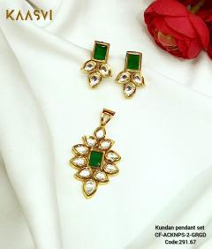 Pendant-2-Green Gold